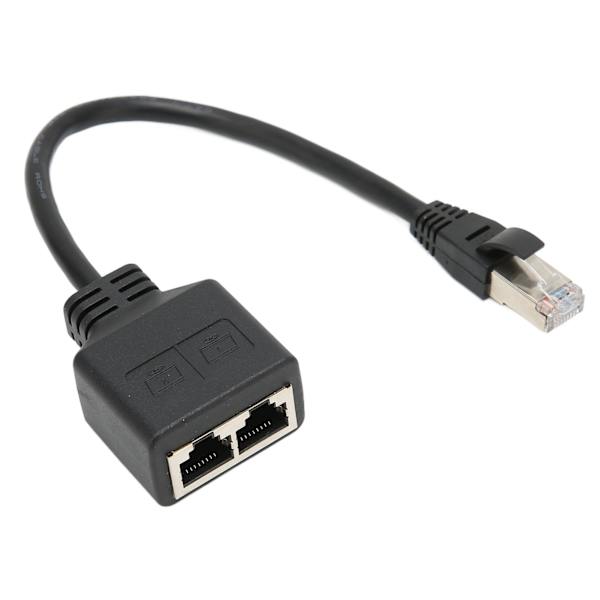 RJ45 Ethernet-adapterkabelforlengelse 1 til 2 porter Utmerket tilkoblingsoverføring Splitter-adapter for CAT7-nettverk