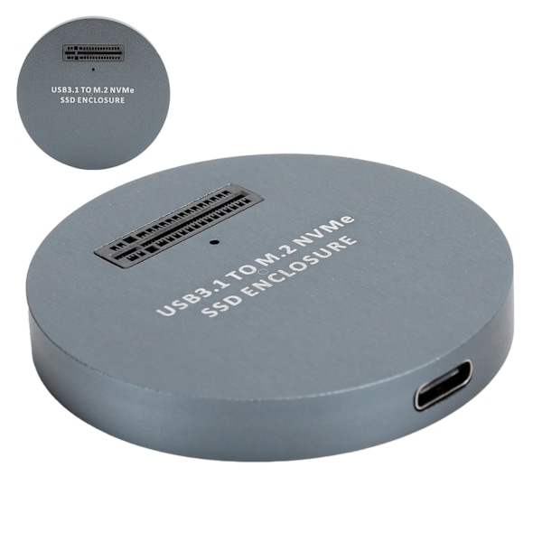 Hårddiskkabinett Adapterkabel NVME till USB3.1 Extern Gen2 Läsar SSD-omvandlare Grå