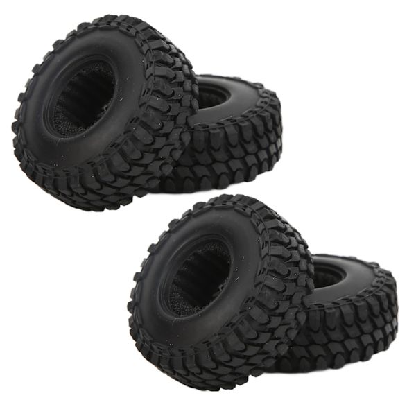 4 st RC-däck 1,0 tum All Terrain RC-gummidäckssats med skuminsatser för Axial SCX24 1/24 RC-krypare