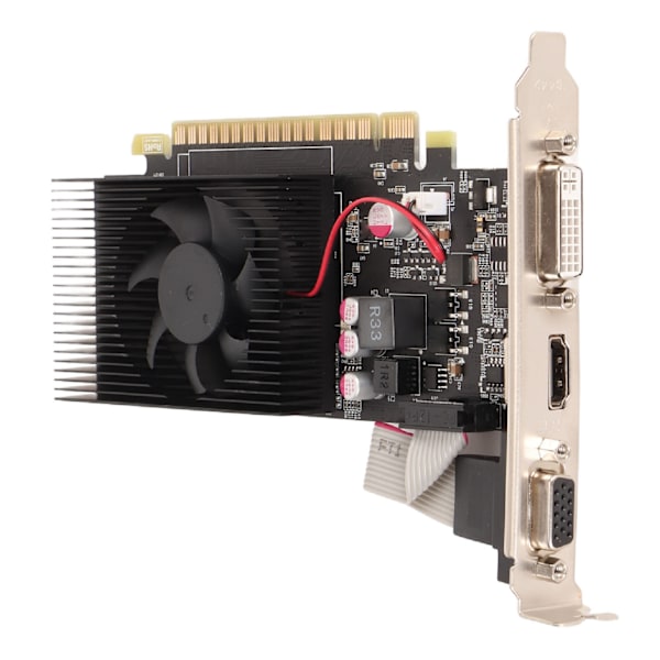 Desktop grafikkort 4GB GDDR3 128bit 650/5000MHz Tyst kylfläkt All Solidstate Low Profile GPU för M ITX-chassi 4GB GDDR3