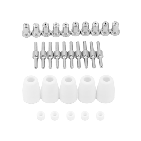 30 st/set PT-31XT Plasam Ficklampa Förbrukningsmaterial Munstycke Elektrod Shield Swirl Ring Kit