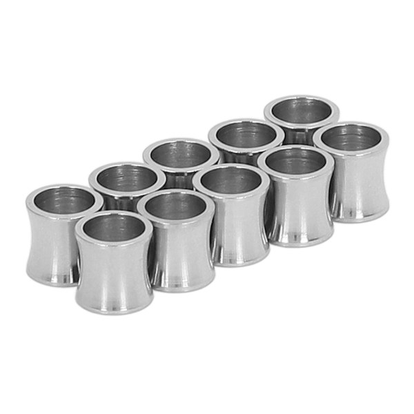 10 st metall distanspärlor 8 mm längd rostfritt stål glänsande silver distanspärlor för gör-det-själv smycken hantverk