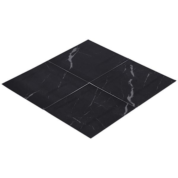 4 kpl Paksu PVC-laatta-tarra Vedenkestävä itseliimautuva lattiatarra keittiöön ja kylpyhuoneeseen (30x30cm DLSF01 musta)