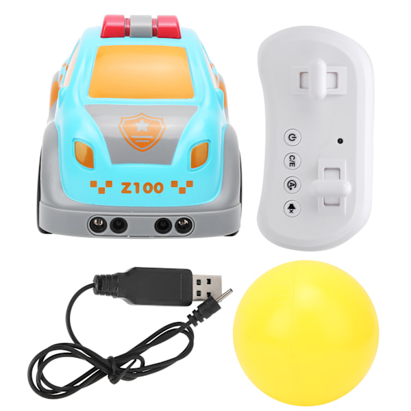 Tecknad Intelligent RC-bil Handkontrollerad efter trådlös upptäckt spår Toy CarGray Blue