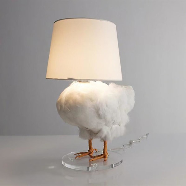 Pääsiäinen White Rooster Lamp Simulation Chicken Ornament Ornament