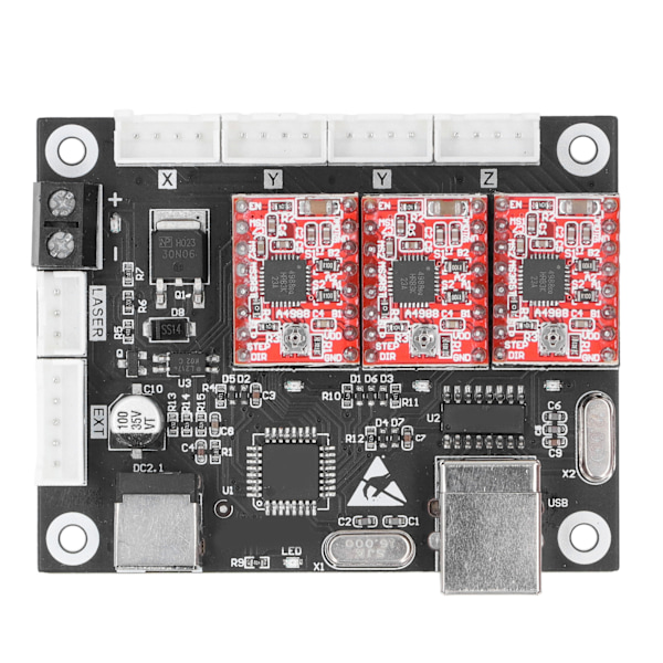 3-akset lasergraveringskontrolkort CNC-graveringsmaskine bundkort med USB-interface