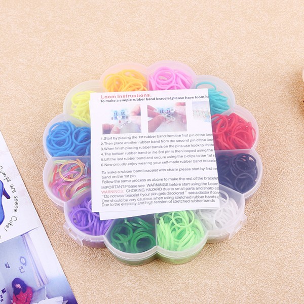 Rainbow gummibandskit Gör-det-själv-armbandstillverkningssats Gör-det-själv-pysselverktyg för barn, barn och vuxna