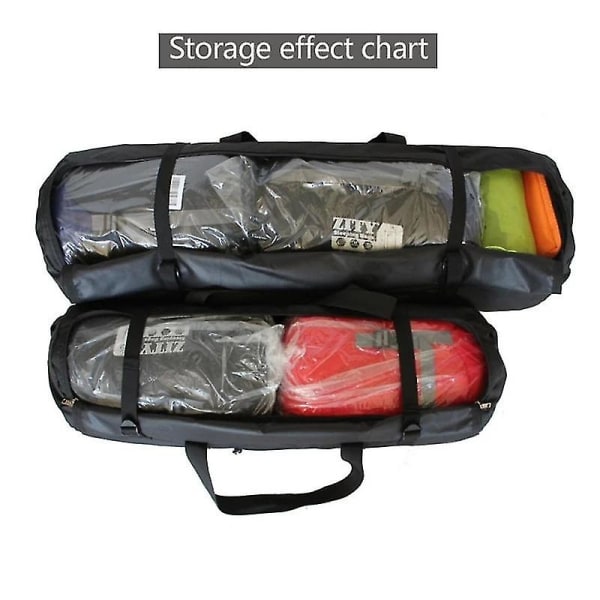 Stor kapasitet sammenleggbar teltoppbevaringspose 90 X 30 X 30 Cm