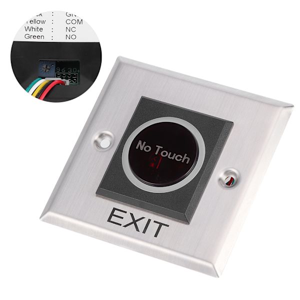 【NX】Infrarød sensorbryter NonTouch Access Control System Bakgrunnsbelyst knapp DC12V
