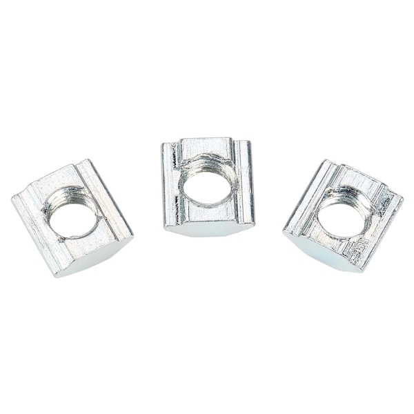 50 st kolstål glidande T-spår Mutter för 20-serien aluminiumprofiltillbehör M6*10*5