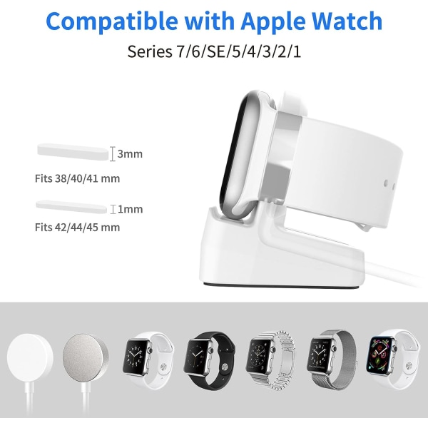 Apple Watch Stand Laddningsstation för Apple Watch Series (Vit)