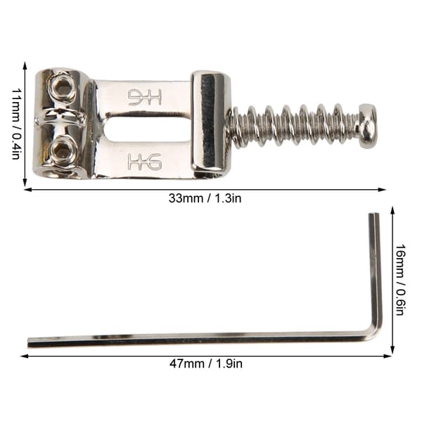GAQ06 6PCS elgitarrsadel Koppar zinklegering sadel med rulldelar elgitarr
