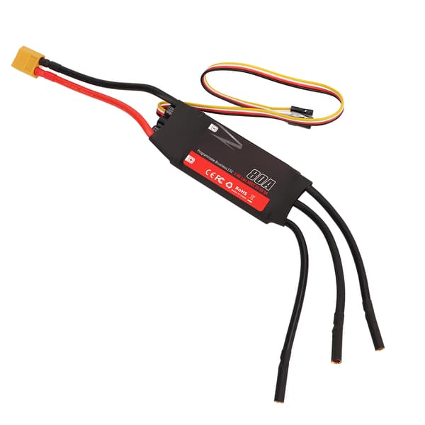 80A Borstlös ESC 32-bitars Processor RC Borstlös Motor Elektrisk Hastighetsregulator Del för DIY RC Flygplan Fastvingad Drönare