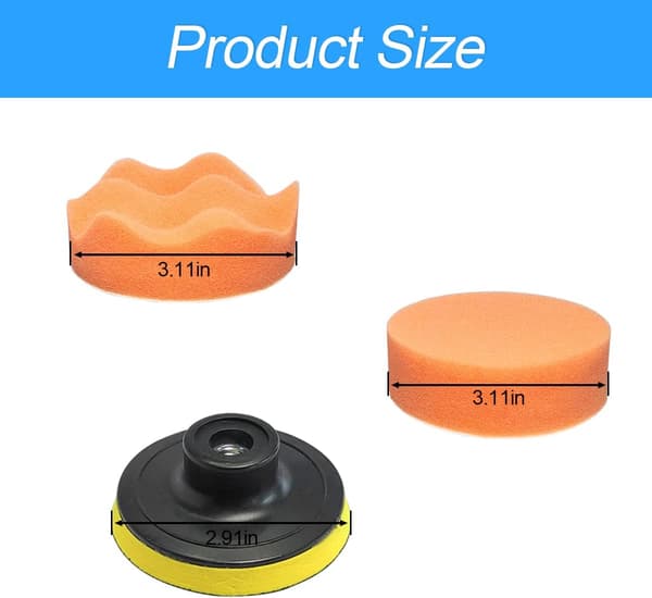 22 STK Borpoleringsputer Kit, Bilpoleringsskum, 3\" Poleringsputer, Bilpolerer