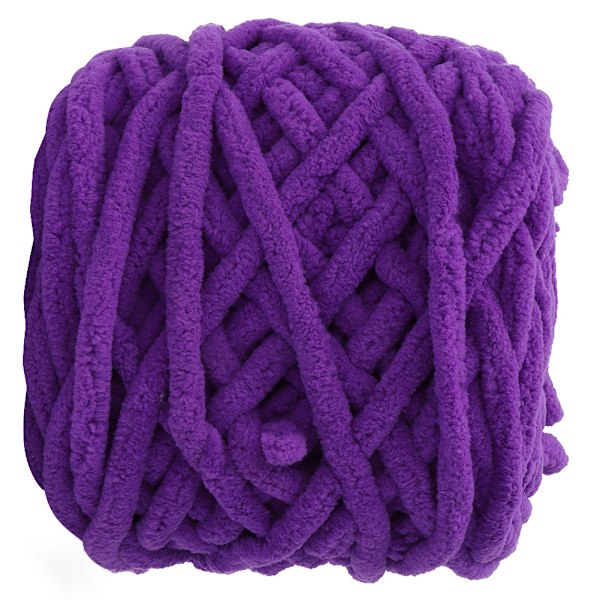 Enkel tjock isremsa Garn Nål Stickning vävd filt Slipper Line (lila)