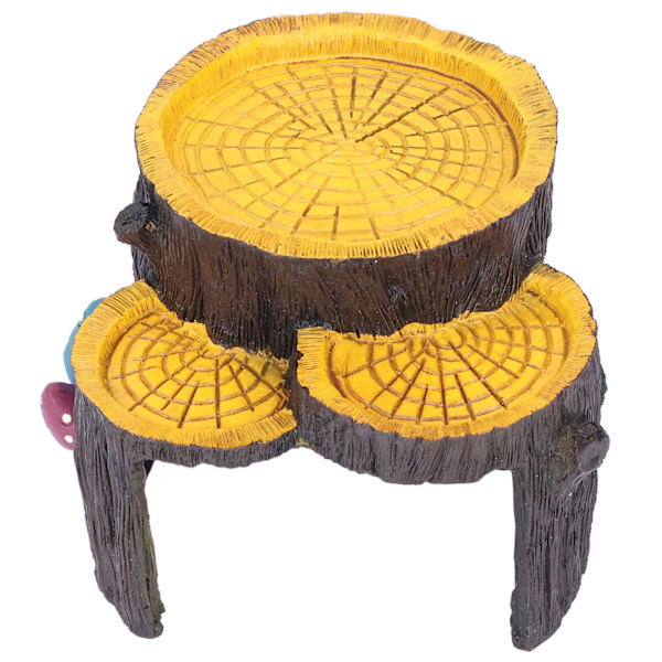 Harpiks mini stubbe form skjulehul Træhule kunstige akvarieplanter Ornament til beskyttelse