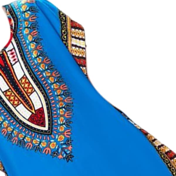 【NX】Damemote Strandkjole Boho Elegant Etnisk Kjole Blue