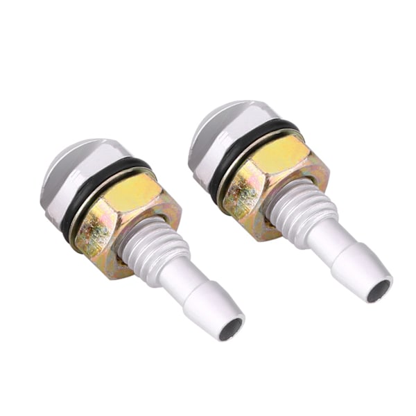2st Universal Aluminiumlegering Bil Auto Front Vindruta Spruta Spolarmunstycke Silver