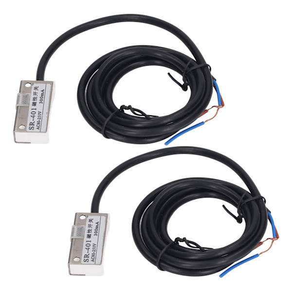 5 st Magnetisk närhetssensor 2 trådar Normalt öppen typ Magnetisk omkopplare närhetssensor 300mA AC 80‑250V