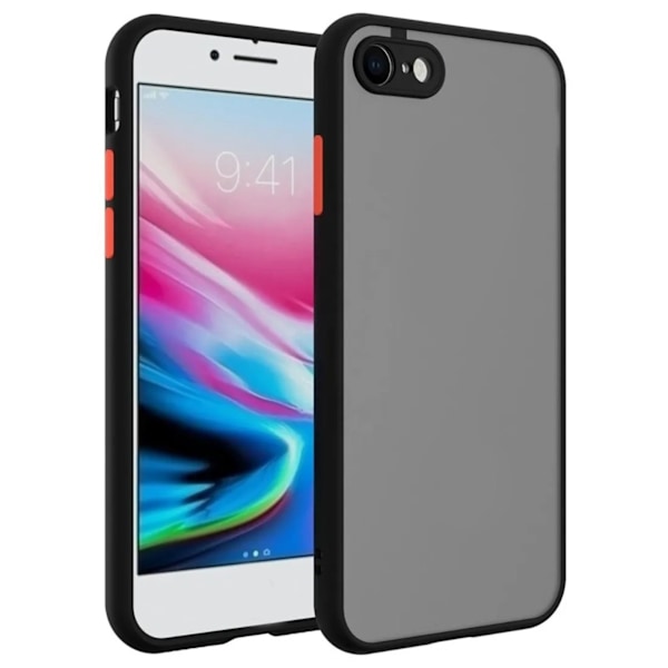 Frostat telefonfodral Exakt hålposition Fallsäkert genomskinligt telefonskydd för IPhone Svart för IPhone 11