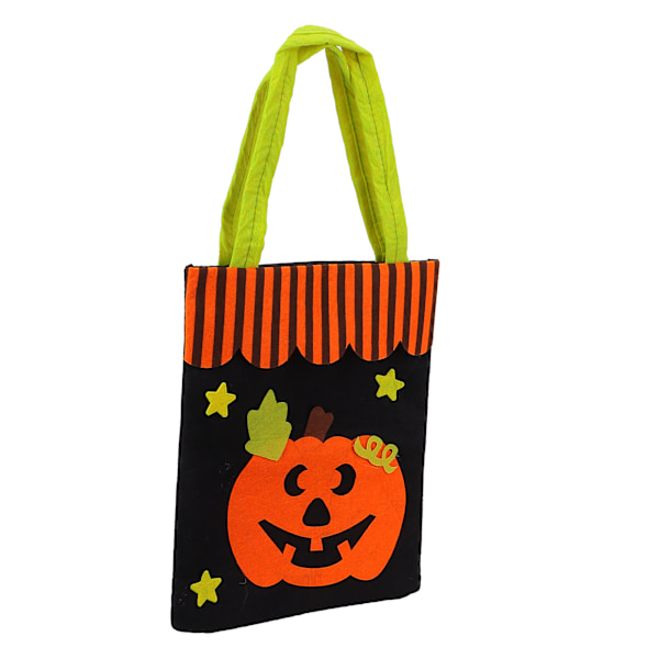Halloween-kangaspussi NonWoven-kangas Temppu vai herkku Koti Juhlakoriste Säilytyspussi Käsilaukku (Kurpitsa)