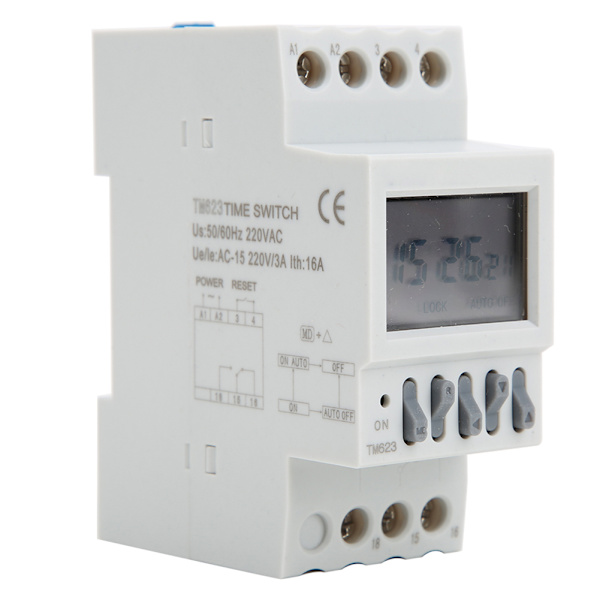 【NX】TM623 Timer Switch Latitude Automatisk justering Smart Switch Timer 8 På 8 Av AC220V