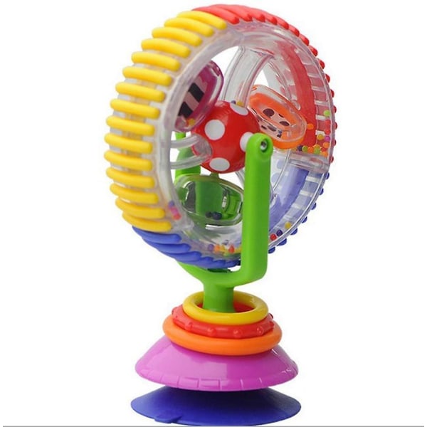 Tre-farge pariserhjul leker, plast roterende pariserhjul, barnepariser hjul leker Baby rangle leker
