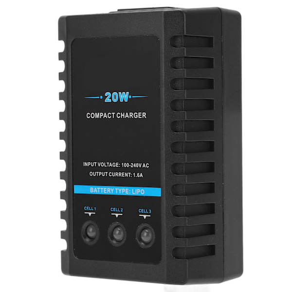 B3 Balancerlader 20W Automatisk Afbrydelse 2s 3s Batteri Balancerlader 100‑240V