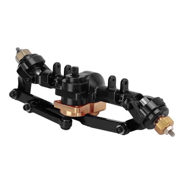 Alumiiniseosinen etuakselin kokoonpano Axial SCX24 AXI90081 1/24 RC-autoille Osia Musta