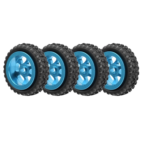 RC metallivanteen napa ja kumirengassarja WLtoys K989 kauko-ohjattaville autoille 1/28 sininen