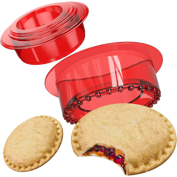 Smörgåsskärare och förseglare - skära och försegla - perfekt för matlåda och Bento-låda Röd (2 stycken)