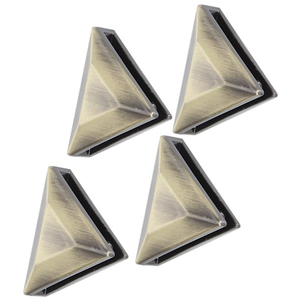 4 sæt metal trekant knapper gør-det-selv jeans Bagage Dekoration Spænde Tilbehør Bronze B01-51-52063