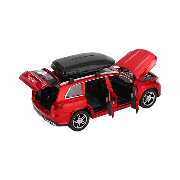 1/32 Legering Die-Cast Modellbilar Dra tillbaka Elektroniska Leksaker Fordon med Ljud och Ljus för Barn Present Röd