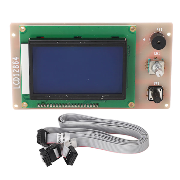 12864 LCD-skjerm 3D-printer utskiftingsdel LCD-kontrollmodul for Anet A6 A8 PLUS E12 E16