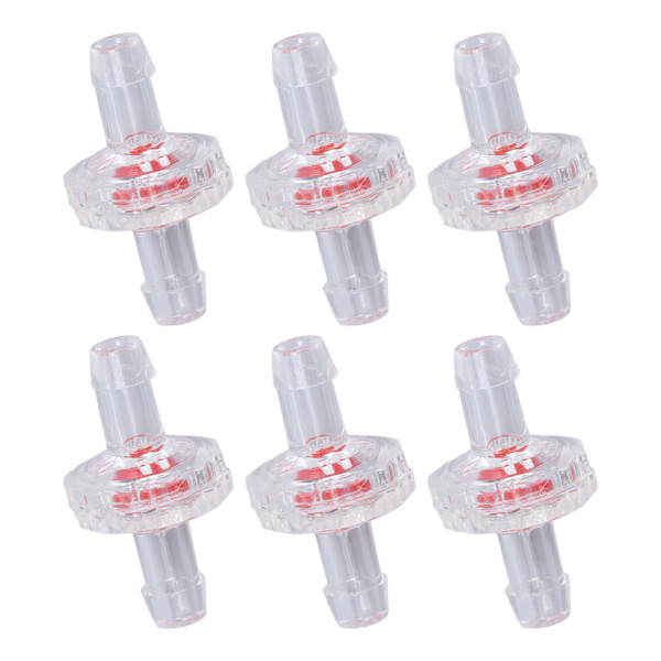 10 stk. backventil 1-vejs PP plastslange Vandstop membran hul til luftindtagning 5 mm transparent