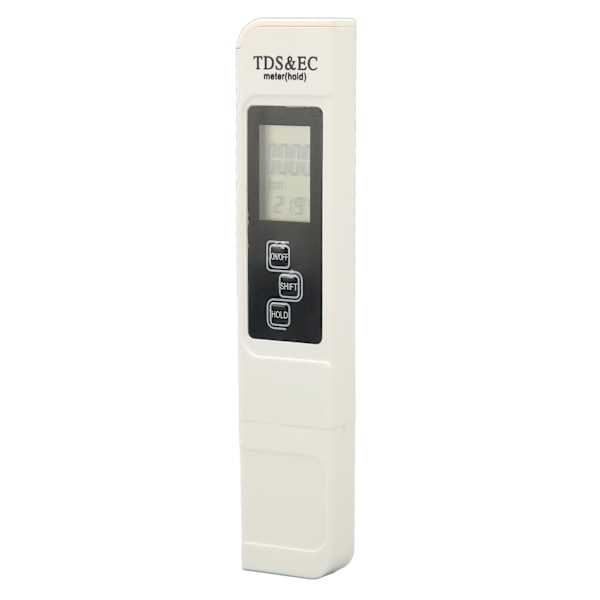 Vattentestare 3 Knappar 3 i 1 Vit Horisontell Display Bakgrundsbelysning Funktion Portabel EC Termometer för Vattenbruk