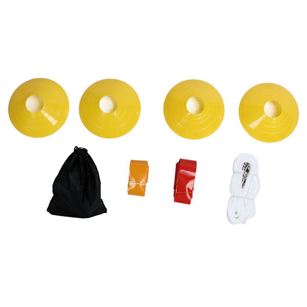 Flag Football Set för 10 Spelare - Bälten, Flaggor och Koner - Röd och Gul