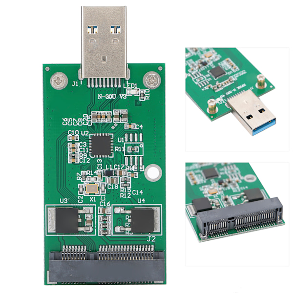 Riser-kortti PCBA-muunninadapteri MSATA SSD - USB 3.0 -liitäntään, tietokonelaitteisto