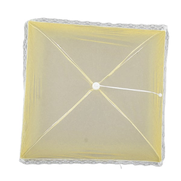 5 st Matöverdrag Hopfällbara Tvättbara Återanvändbara Portable Net Screen Mesh Platt Tält för Hem Camping Picnic Gul