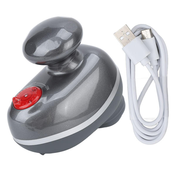Muskelafslappende massagemaskine Højfrekvent bankning USB Opladbar Deep Tissue Fascia Massager Grå