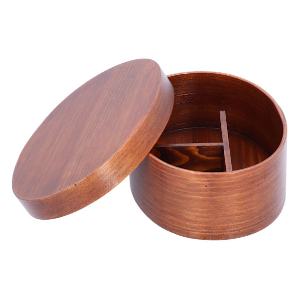 Oval form Bento Box Trä Sushi Lunchbox Matförvaringsbehållare för vuxen studentarbetare