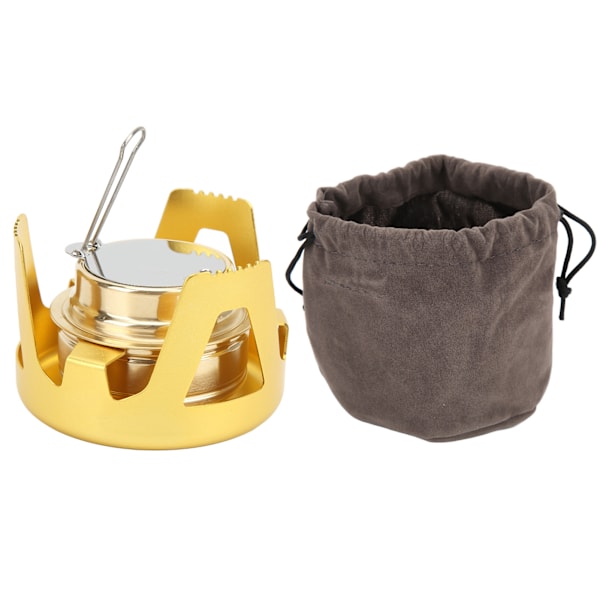 Bärbar utomhus picknick spis Mini spritbrännare för utomhuscamping vandring BackpackingGold