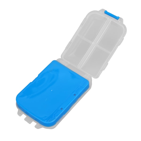 Foldbar Pilleboks Rejse 3 lag 7 dages ugentlig Pilleetui Organizer til Daglig Medicin Blå