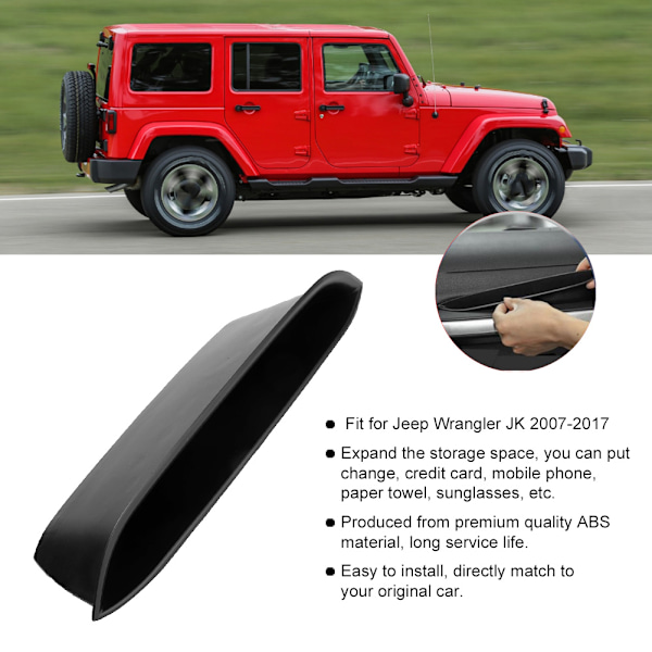 Opbevaringsskuffe Organizer Grab Handle Opbevaringsboks Container Passer til Jeep Wrangler JK 2007-2017