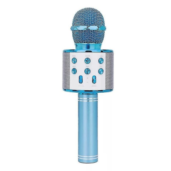 Trådlös mikrofon Bluetooth mikrofon med inbyggt ljud blue