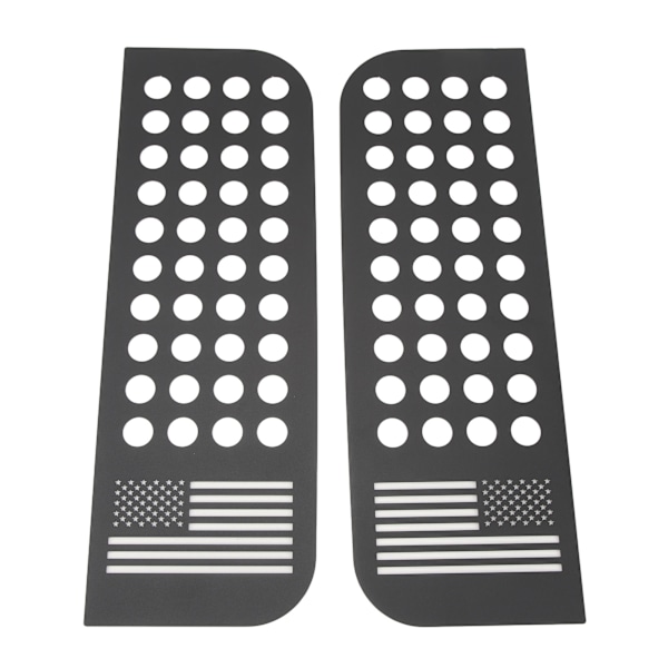 2 st Bakdörrsfönsterdekaler Aluminiumlegering Glaspanel Cover Trim Passar för Wrangler JL JT Unlimited 4 Dörrar