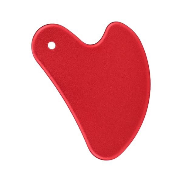 Metall Gua Sha Tool Aluminiumlegering skrapbräda Blodcirkulation Promotion Helkroppsansikte Skönhet Gua Sha Board Röd