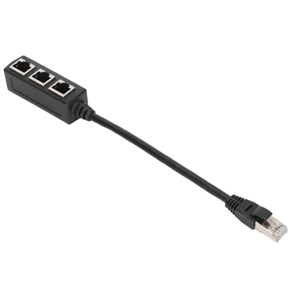 RJ45 Ethernet-adapter Kabelfortlengefunksjon 1 til 3-ports Utmerket Tilkobling Splitter Adapter med 1 m kabel for hjemmet