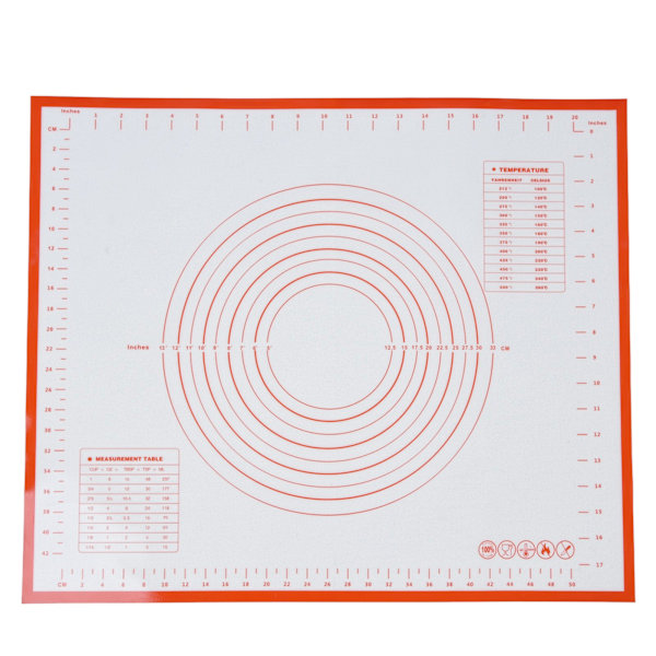 Silikon bakeplate Silikon bakeplate for fondant rolling dough Pie crust Pizza dough Red