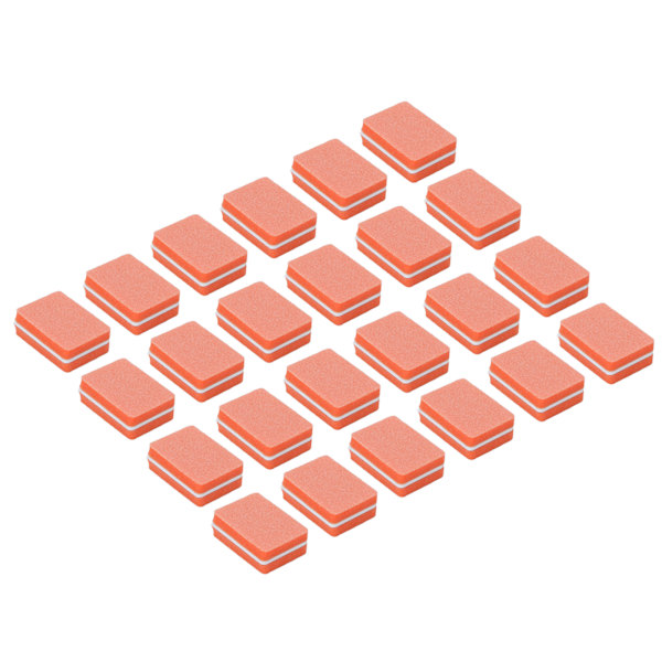30st Mini Nail Buffer Professionell Bärbar Hemsalong Nagelputsning Slipblock Manikyr ToolOrange